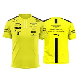 DIY T-shirt Aston Martin Men's T-shirt 2023 Ny säsong F1 Racing Teams Sport Kvinnor Överdimensionerade kläder Summer Kort ärmbarn Toppar Y2303