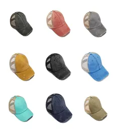 Women Ponytail Baseball Caps مغسول بالقطن فوضوي كعكة الصيف الشاحنة المهر القبعة للجنسين قبعات القبعات في الهواء الطلق Snapback Cap للنساء الرجال 9885177
