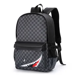 Shark Backpack: Mens PU Ultralight Fashion Travel Backpack For