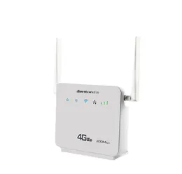 4G WiFiルーターワイヤレスネットワーキングモデム4外部デュアルアンテナを備えたSIMカード無制限ホームLTEリピーターCPE