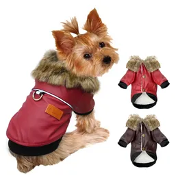 Hundebekleidung Winter-Hundemanteljacke, wasserdichte Leder-Hundebekleidung für kleine, mittelgroße und große Hunde, französische Bulldogge, Chihuahua, Yorkies, Kleidung 230327