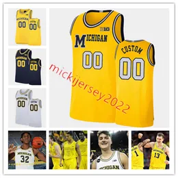 Hunter Dickinson Michigan Wolverines Basketball Jersey Kob Bufkin Joey Baker Ian Burns Terrance Williams II Jace Howard Cooper Smith Jackson Selvala Jerseys