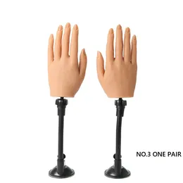 Nagelövning Silikonövning Hand för akrylnaglar med klipp Fake Training Hand Model 230325