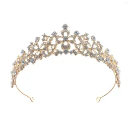 Headpieces Vuxen Elegant Princess Crown Headwear Sweet Accessories With Sparkly Rhinestone för födelsedagsfestceremoni THJ99