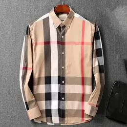 2023LUXURYS DESIGNERS Herrklänning Skjortor Fashion Trend Casual Business Cocktail Shirt Långärmad solid Folor Summer Commonta Stand Collar M-3XL#19