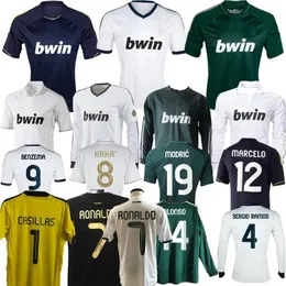 Klasyczne prawdziwe koszulki piłkarskie Ronaldo 10 11 12 13 Di Maria Kaka Modric Benzema Madrids Alonso Marcelo Higuain Sergio Ramos