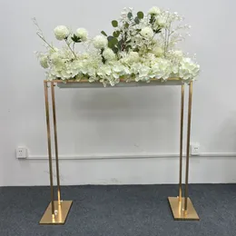 decoration Double Pipe Stable Gilded Iron Frame Square Shelf Screen Wedding Arch Backdrop Gold Flower Stand Banquet Event Party Props Shelf mak726