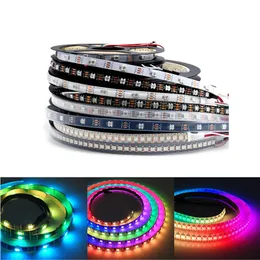 Strips DC 5V Led Strip Light WS2812 1m 2m 3m 4m 5m 30/60/74/96/144 LEDs Addressable Individually Smart StripLED StripsLED