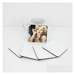 Sublimation Blanks Blank Mdf Square Drink Coasters Hardboard Wood Coaster For Diy Customized Drop Delivery 202 Dhqa3