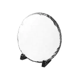 Sublimacja pusta 6 -calowa okrągłe pusta plasterka ramka biała barwnik ogrzewania transfer rocka PO płytki płytki Dostawa 202 DHFQ1