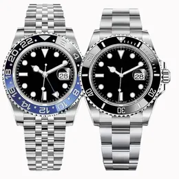 U1 남자 GMT 시계 디자이너 시계 세라믹 베젤 40mm 자동 기계 녹색 다이얼 패션 클래식 스테인레스 스틸 방수 Sapphire Dhgate 스위스 시계