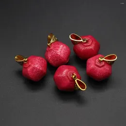 Charms Natural Sea Bamboo Red Coral Oregelbundet Chili Pendant Diy Jewelry Halsband Tillbehör Fashion Party Män kvinnor gåva