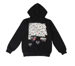 디자이너 남성용 후드 com des garcons 재생 스웨트 셔츠 cdg 블랙 멀티 하트 zip up home xl brand black new bt7