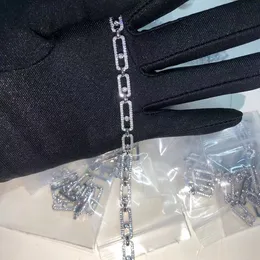 luxury full diamond brand designer charm bracelets silver rose gold elegant crystal cz zircon bracelet jewelry