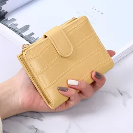 Wallets MOONBIFFY Stone Pattern Women Small Wallets Ladies PU Leather Card Holder Coin Pures Mini Standard Purses for Female Clutch Bag G230327