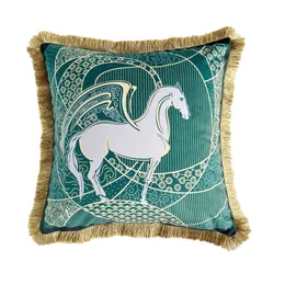 Fronha de almofada de estampa de cavalo de designer de luxo 45 * 45 cm Decoração de casa e carro criativo novo presente para casa moda quente Home Textiles 20230709530