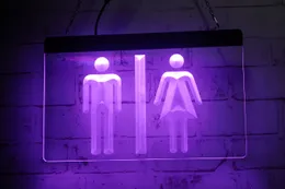 LD4997 LED-Lichtleisten-Schild WC Toilette Mann Frau 3D-Gravur Kostenloses Design Großhandel Einzelhandel