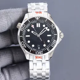 42 mm högkvalitativ havsdesigner Mens Rostfritt stål Rem Sapphire Glass Vattentät King Watch Montre de Luxe Watches LB Jason 007