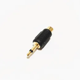 Kontakter, Golden Plated 3,5 mm Mono Man till RCA Female Audio Video Speaker Connector Adapters/20st
