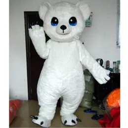 Hot Sales White Polar Bear Mascot Costume Top Cartoon Anime theme character Carnival Unisex Adults Size Christmas Birthday Party Outdoor Outfit Suit