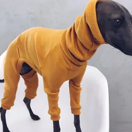 Abbigliamento per cani Cappotto a maniche lunghe per cani caldo Morbido quattro stagioni Abbigliamento per animali in puro cotone Abbigliamento per cani solido Maglione per animali domestici a costine a quattro zampe Dolcevita 230327