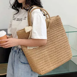 Beach Bags Spring and Summer 2023 Popular New High Capacity Straw Bag Holiday Beach Women s Versatile Ins One Shoulder Tote 230327