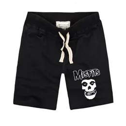 Mens Shorts The MISFITS High Quality Summer Fashion Skull Printed Casual Fitness Cotton Knit Short Pants Plus Size S2XL 230327