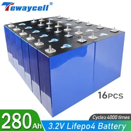 16pcs 280AH 3.2V LIFEPO4 Bateria de bateria de lítio Fosfato Bateria para energia solar de células solares LifePO4 Bateria