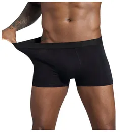 Mutande 5 pezzi / pacco Biancheria intima taglie forti da uomo Moda maschile Comodi boxer piatti in cotone 95% Cueca Homme Mutandine # 4