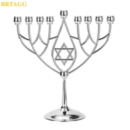 Andere Wohnkultur Brtagg Hanukkah Menorah 24,5 cm Höhe JE 9 Branch Chanukah Kerzenkerzen -Kerzenhalter 230327