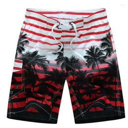 Мужские шорты 2023 Summer Men Men Beach Quick Dry Droot Coconutre Printed Elastic Taist 4 Colors M-6xl Drop Ayg219
