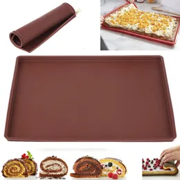 Bakning av konditoriverktyg Silikon Bakning Mattkaka Roll Pad Molds Macaron Swiss Roll Ugn Mat Nonstick Bakning Pastry Tools Kök Gadgets Tillbehör 230327