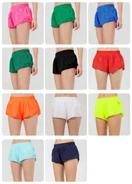 Lu Lulemon-08 designer pantaloncini da yoga da donna fit Zipper Pocket Resa rapido Lu Lu Lu Womens Train Short Short Sheo Sliose Gym Traspirabile di qualità a buon mercato Moro corrente