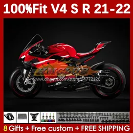 Fairing motocyklowe dla Ducati Street Fighter Panigale V 4 V4 S R V4S V4R 2018-2022 Bodywork 167NO.11 V4-S V4-R 21 22 V-4S V-4R 2021 2022 Formowanie wtryskowe Body Red Rame Light Light