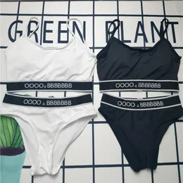 Cartas impressas Bikinis Underwear para mulheres roupas de banho de gatina femininas