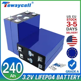 Novo 3.2V 240AH Grau A LifePO4 Células de bateria recarregável 230AH Energia solar RV EV FRIENTE DE TRÁS FIRE