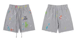 Galeri Departmanı Marka Şortları Kadın Erkek Şort Tasarımcı Şortları GD Benekli Mürekkep El Boyutlu Baskı Gündelik Terry Mens Şort Hip Hop Pants 639