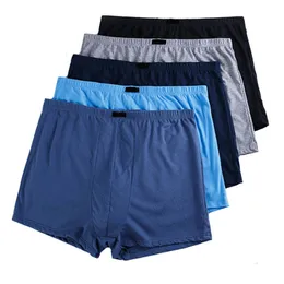 Underpants 5pcs/Lot Large Size Men's Panties High Rise Loose Men Underwear Boxer Shorts 100 Cotton Men's Boxers Man Pack Underpants For Men 230327