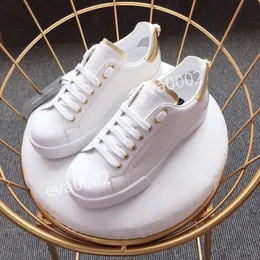 New Top Luxury Designer Fashion Low-top Couple Womens White Shoes Leather Lace-up Casual Shoes hc190902