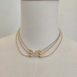 Luxury Quality Charm Pendant Necklace Six Heart Form Dubbelskikt Kedjekoker Design Have Box Stamp PS7696A