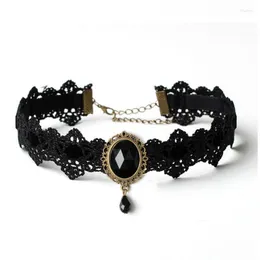 Halsband 90ER Jahre Frauen Spitze Halskette Gothic handgemachte Retro Burlseque Schmuck Pendnat Kragen Mode Colliers Bijous