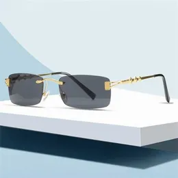 Luxuriöse Designer-Sonnenbrillen von hoher Qualität. 20 % Rabatt auf rahmenlose, quadratische, personalisierte Fashion-Street-Shooting-Brillen