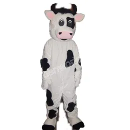 Carnival Performance Milk Cow Mascot Costume Simulação Roupa de caráter de caráter de caráte