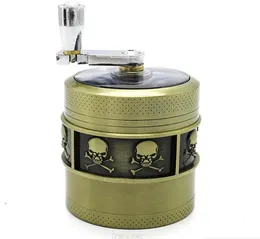 Smoking Pipes 4 layer zinc alloy 55mm folding hand crank grinder metal grinder grinder