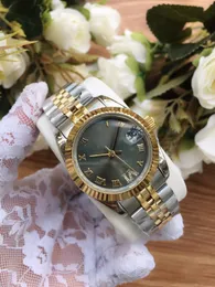 عالي الجودة 31 مم أزياء Rosd Gold Ladies Watches Sapphire Mechanical Automatic Watch Watch Stainsal Steel Strap Bracelet Date Wristwatch Boxes Handbag