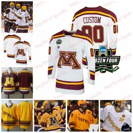 Anpassad sömnad Minnesota Golden Gophers Hockey Jerseys 18 Mason Nevers 19 John Mittelstadt 20 Luke Mittelstadt Bryce Brodzinski Carl Fish Charlie Strobel Jerseys