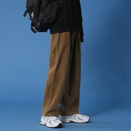 Męskie spodnie jesień/zimowe spodnie sztrutowe Modne spodni męskie spodnie Męskie odzież uliczna luźna hip-hop prosta szerokie nogi spodnie męskie spodnie M-3xl 230327
