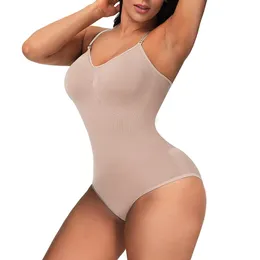 Womens Shapers Seamless Shapewear Bodysuit For Women Tummy Control Butt Lifter Body Shaper Invisible Under Dress Slimming Strap Thong Underwear 230327