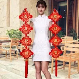 Andere evenementenfeestjes Red Chinese Knot Spring Festival Coupletten Hangers Jaar Decoraties Geluk Diy Wedding Lucky Ausmicious Gifts 230327