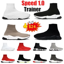2023 SPEED 1.0 Trainer Designer Sock Boots Mens Speeds Segges Socks Ruts Runner Boot Booties Outdoor Grougging Sneakers Flat Sole Black White Shoe Size 36-45
